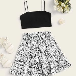 Girls crop top & skirt set